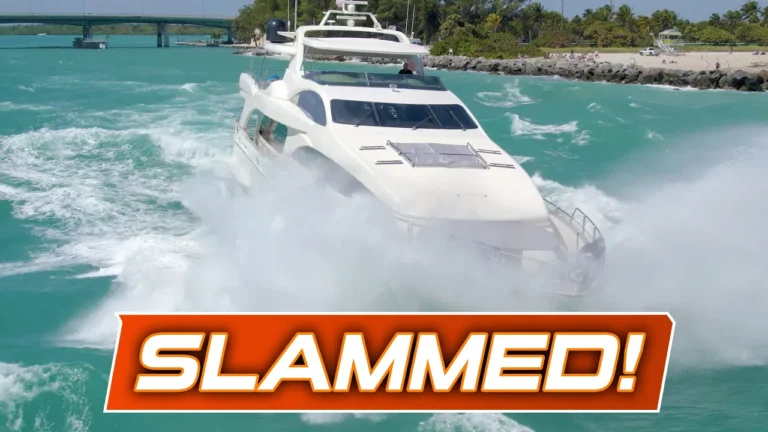 Superyacht gets slammed by waves at Haulover Inlet!