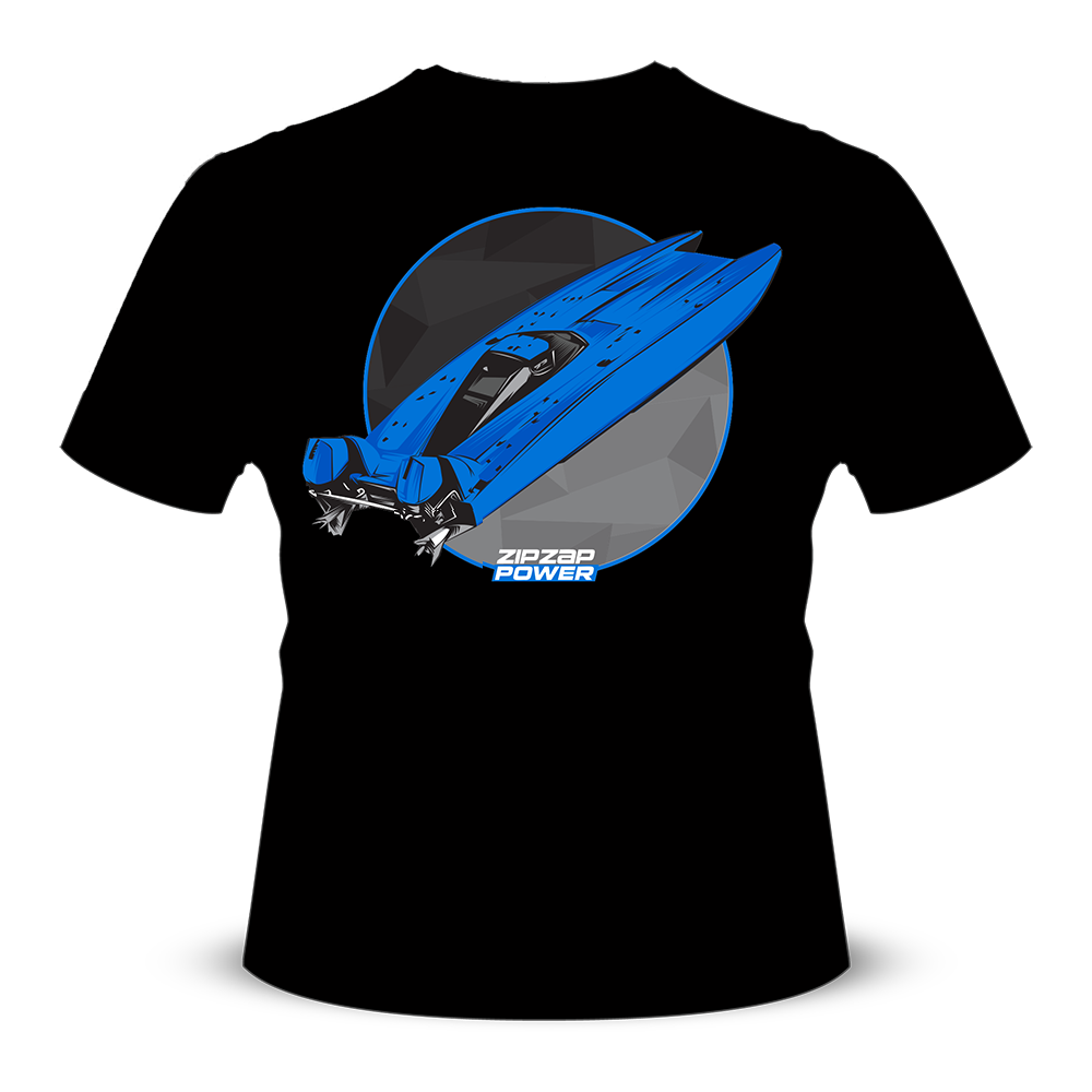 Hang Time! Offshore Racing Boat Blue - ZipZapPOWER